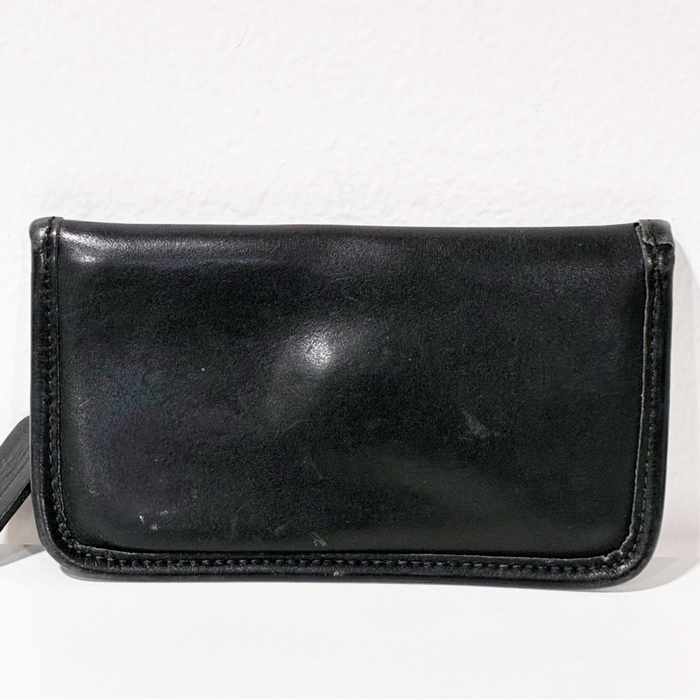 Coach Vintage Leather Turn Lock Case Wallet Black Brass 7171 - Picture 3 of 5